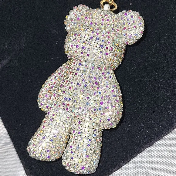 Natasha Crystal Bear Bag Charm,  Keychain  fob - Picture 2 of 3